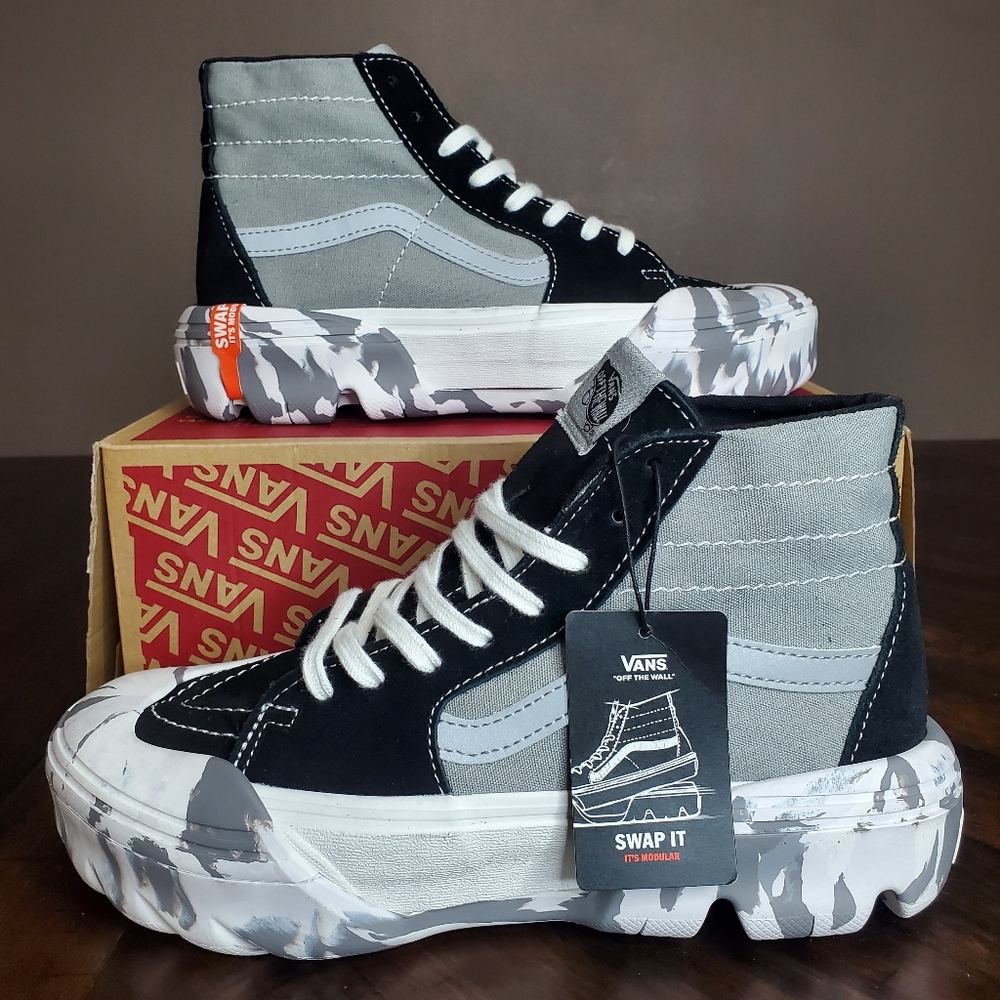 Vans Sk8-Hi Tapered Modular Swap It Moon Rocks Women Size 8.5, Men Size 7